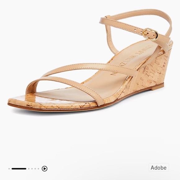 Stuart Weitzman
Oasis 50MM Leather Wedge Sandalsa size 7 Adobe (Nude) Cork - Picture 3 of 13